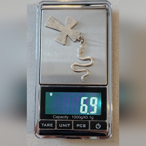 Vintage Sterling Silver Serpent and Cross Pendants. - Picture 5 of 5